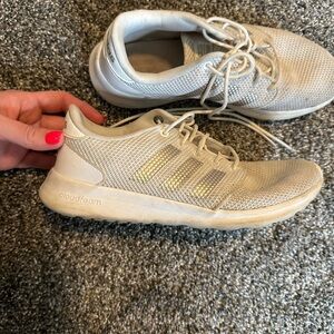 Adidas Women's Cream Cloudfoam Sneakers